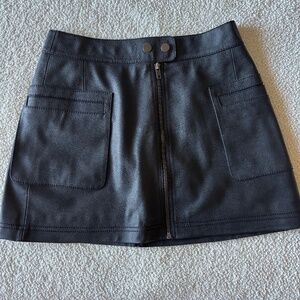 Free People Vegan Leather Mini Skirt